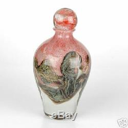 Jean Claude Novaro HAND BLOWN Glass Sculpture Vase Perfume Bottle Landscape