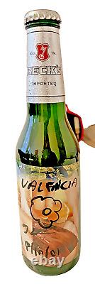 Jeff Koons Becks Bottle Artwork Signed Very Rare
