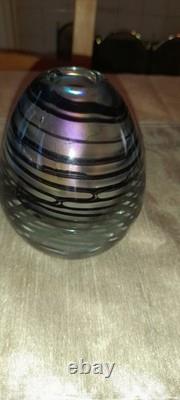 John Ditchfield Signed Iridescent Glass Form Vase John Ditchfield Signed Iridescent Glass Form Vase