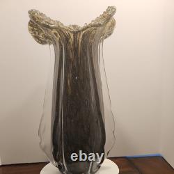 John-Richard Luxury Handblown Glass Eruption Vase Heavy Designer Art Glass 16