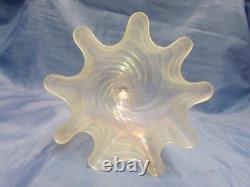 John Walsh Walsh Hand Blown Iridescent 25cm Art Glass Fan Vase or Goblet