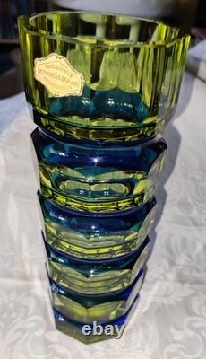 Josef Hoffmann Crystal Glass Vase Moser Art Deco 1930 Faceted Cut 23cm 1.2kg