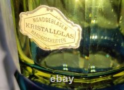 Josef Hoffmann Crystal Glass Vase Moser Art Deco 1930 Faceted Cut 23cm 1.2kg