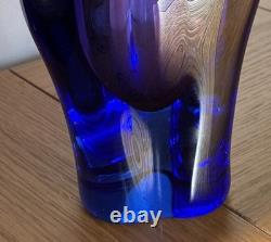 Josef Hospodka Chribská Blue and Purple Czech Republic Heavy Vase