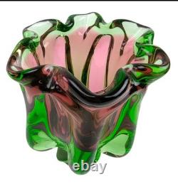 Joseph Hospodka X Chribska MID Century Czech Studio Art Glass Vase