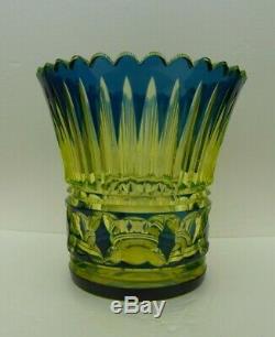 Joseph Simon Art Deco Urane Vaseline Uranium Art Deco Vase Val Saint Lambert