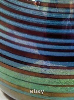 Josh Simpson 1977 Signed Art / Studio Glass Vase Iridescent No Reserve