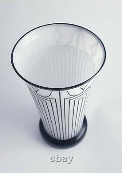 Jugendstil Josef Hoffmann Wiener Werkstätte Vase Glass Überfang Art Deco