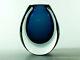 Kosta Sommerso Glas Vase ° Design Vicke Lindstrand ° Sweden Art Glass