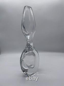 KOSTA VICKE LINDSTRAND ORCHIDIA ORCHID GLASS VASE 1950s MID CENTURY SWEDISH