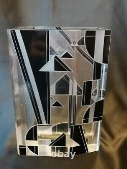 Karel Palda Czech Art Deco Highly Stylized and Hand Faceted 1930s Vase