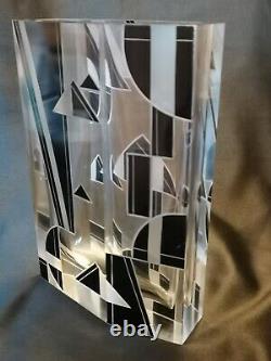 Karel Palda Czech Art Deco Highly Stylized and Hand Faceted 1930s Vase