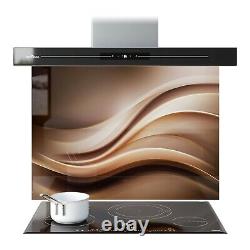 Kitchen Glass Splashback Toughened Tile Cooker ANY SIZE Abstract Waves