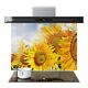 Kitchen Glass Splashback Toughened Tile Cooker Any Size Sunflower Sky Macro Art