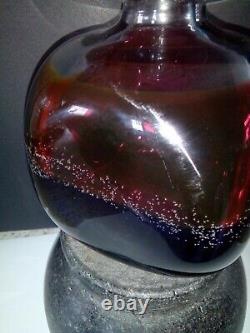 Kosta Atelye workshop/studio Vintage Goran Warff Art Glass Block Vase 83126