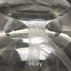 Kosta Boda Vicke Lindstrand Vase 6in Birds in Trees Etched Signed 46660 Clear