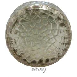 Kralic Iridescent Glass Art Nouveau Martele Rigaree Vase, Mistletoe Collar