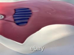 LARGE James R. Wilbat Art Glass Vase Paperweight 1995 Colorful Abstract 14 in