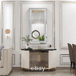 LUVODI Extral Large Crushed Diamond Mirror XL Rectangle Wall Mirror for Entryway