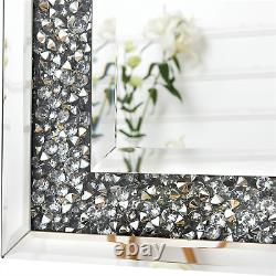 LUVODI Extral Large Crushed Diamond Mirror XL Rectangle Wall Mirror for Entryway