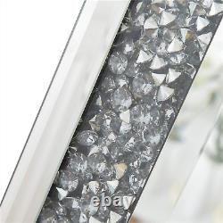 LUVODI Extral Large Crushed Diamond Mirror XL Rectangle Wall Mirror for Entryway