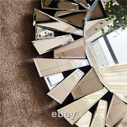 LUVODI Wall Mirror for Living Room Large Elegant Silver Glass Mirror Home Decor