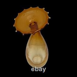 La Murrina Virtuosisimi Bud Vase Amber Italian Quality Murano Art Glass 12x5