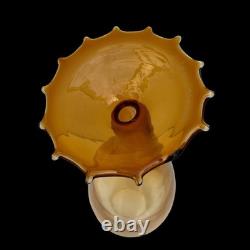 La Murrina Virtuosisimi Bud Vase Amber Italian Quality Murano Art Glass 12x5
