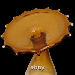 La Murrina Virtuosisimi Bud Vase Amber Italian Quality Murano Art Glass 12x5