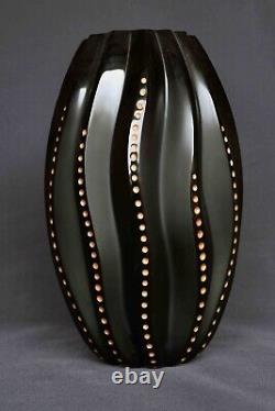 Lalique Black and Gold Medusa Vase Number 67 of 70 EVER MADE! Boxed