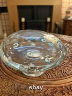 Large 1.6kg Murano A. V. E. M. Art Glass Vase Bullicante & Star Murrine MCM