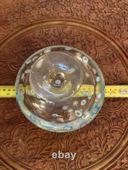 Large 1.6kg Murano A. V. E. M. Art Glass Vase Bullicante & Star Murrine MCM