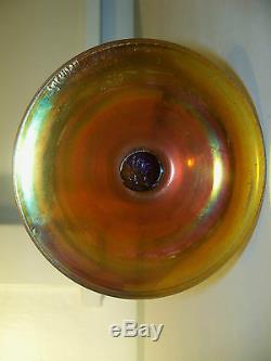 Large 12 Tall Antique Signed Steuben 2909 American Art Glass Gold Aurene Vase