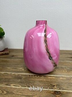 Large Art Glass Vase the round form three layer va