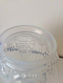 Large French Opalescent Art Deco Glass Vase 30's