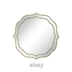 Large Glass Wall Mirror Beveled Golden Rim Accent Mirror Entryway Bathroom Decor