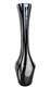 Large Hand Blown Art Glass Vase Black Stripe Studio Glass Murano Style 65cm