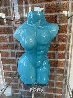 Large Male & Female Torso Art Glass (012650VE) 40cm