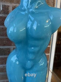Large Male & Female Torso Art Glass (012650VE) 40cm
