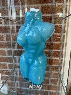 Large Male & Female Torso Art Glass Vase (012650VE) 40cm