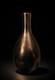 Large Metallic Black Bronze Art Glass Vase Sculpture 26cm Studio Decor