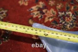 Large Mid Century Czech Opaline Glass Star Bowl 34cm Bohemian Art Glass
