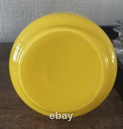 Large Mid Century Yellow Art Glass Jug Murano Style Italian 32cm