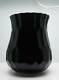 Large Moser Bohemian Art Glass Mirror Black Amethyst Cut Glass Vase