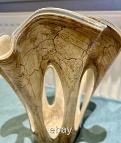 Large Murano Glass Handkerchief Makora Krosno Vase Poland Handmade VGC
