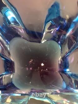 Large Murano Style Sommerso Art Glass Sculptural Vase Centrepiece 51cm