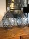 Large Pair Smoked Dimple Glass Vases Rsw Wuidart & Co Sweden 46cm 1950s