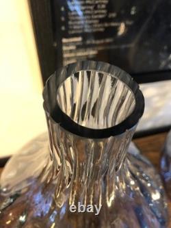 Large Pair Smoked Dimple Glass Vases RSW Wuidart & Co Sweden 46cm 1950s