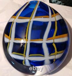 Large Vintage Hand-blown LIBERA (Czech Republic) Abstract Art Glass Vase Heavy