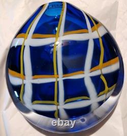 Large Vintage Hand-blown LIBERA (Czech Republic) Abstract Art Glass Vase Heavy